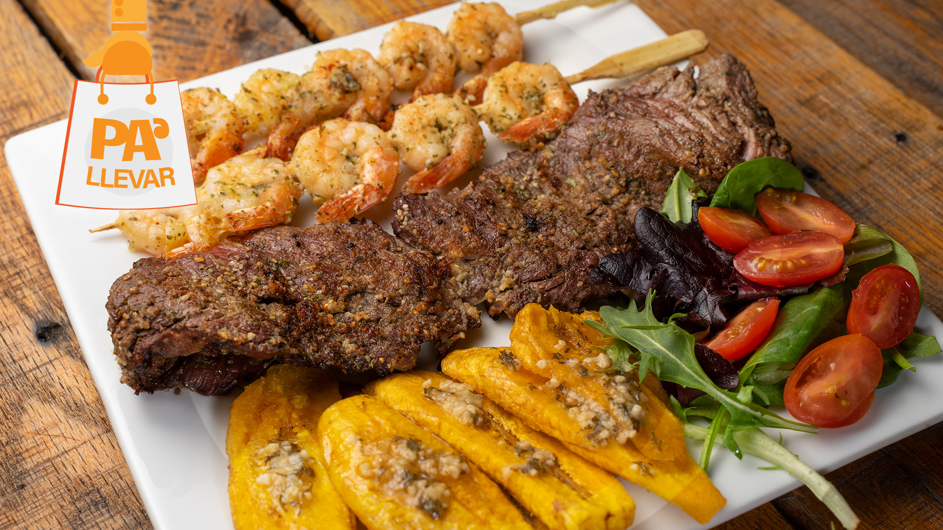 The Ribs Bar & Grill - Mar y Tierra de Churrasco con Camarones o ...